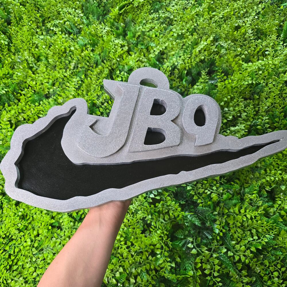 20" Joe Burrow JB9 JUMBO chain charm replica made from old cabinet wood